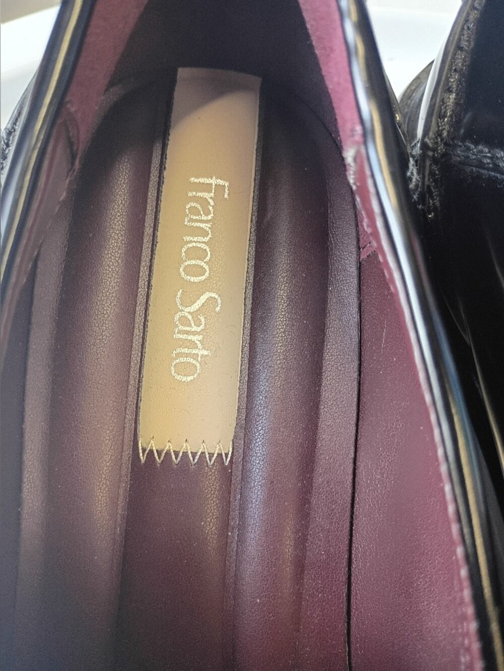 Franco Sarto Black Patent Leather Penny Loafers - Picture 6 of 11